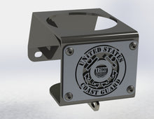 Cargar imagen en el visor de la galería, Metal cup holder with USCG logo mounted to dash of Jeep Wrangler YJ