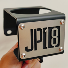 Carica l'immagine nel visualizzatore di Gallery, YJ Jeep Wrangler metal cup holders  in black for Jurassic Park Jeep YJ number JP18