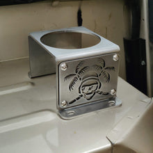 Load image into Gallery viewer, Metal cup holder mounted in rear of Jeep YJ