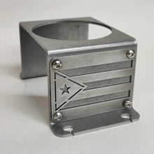 Load image into Gallery viewer, Steel cup holder with Puerto Rican Flag design inside Jeep YJ
