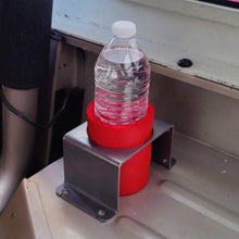 Carica l'immagine nel visualizzatore di Gallery, Steel sheet metal cup holder installed in front of Jeep YJ Wrangler