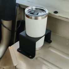 Carica l'immagine nel visualizzatore di Gallery, Steel sheet metal cup holder installed in front of Jeep YJ Wrangler