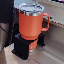 Carica l'immagine nel visualizzatore di Gallery, Steel sheet metal cup holder installed in front of Jeep YJ Wrangler