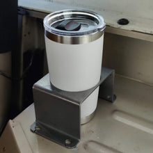 Carica l'immagine nel visualizzatore di Gallery, Steel sheet metal cup holder installed in front of Jeep YJ Wrangler