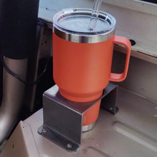 Carica l'immagine nel visualizzatore di Gallery, Steel sheet metal cup holder installed in front of Jeep YJ Wrangler