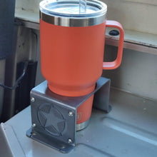 Carica l'immagine nel visualizzatore di Gallery, Steel cup holder with US Army design inside Jeep YJ