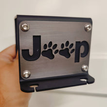 Lade das Bild in den Galerie-Viewer, Metal cup holder with "Jeep Dog" logo inside Jeep YJ