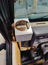 Carica l'immagine nel visualizzatore di Gallery, Looking down into steel cup holder that is mounted in Jeep TJ.