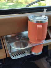 Load image into Gallery viewer, Pink yeti tumbler inside stainless steel metal cup holder mounted inside Jeep YJ