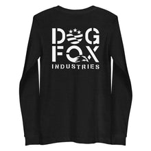 Cargar imagen en el visor de la galería, Dog Fox Industries Unisex Long Sleeve Tee, Dark Theme