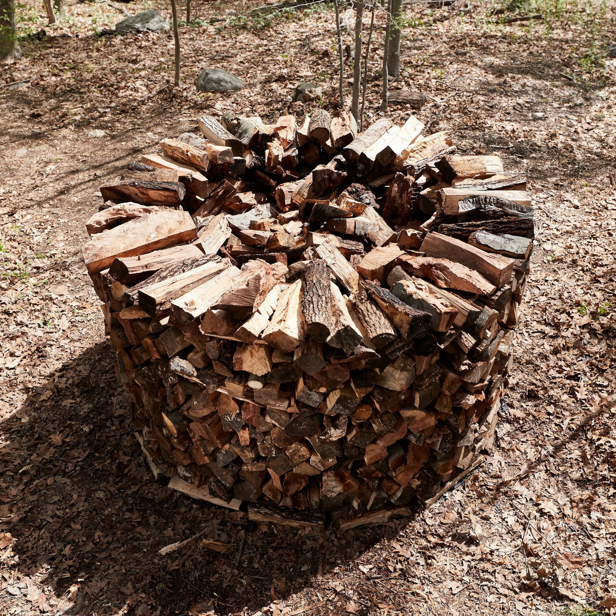 Cordwood Covers- 6 Ft Firewood Log Cover - Holz Hausen Style