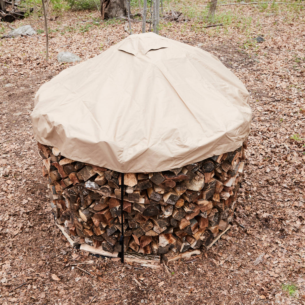 Cordwood Covers - 8 Ft Firewood Log Cover - Holz Hausen Style **STOCK DUE 8/20**