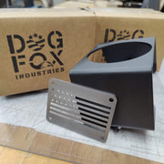 Black Flat Front Cup Holder for Jeep Wrangler YJ, pick your theme