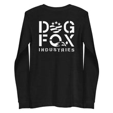 Cargar imagen en el visor de la galería, Dog Fox Industries Unisex Long Sleeve Tee, Dark Theme
